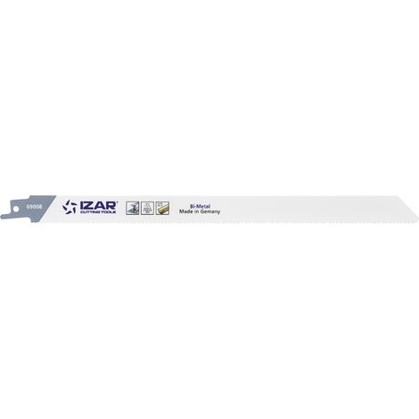 Lame scie sabre Bi-Métal (Pack de 5 PCS) pour Acier/Inox LG.260 mm 10 TPI - IZAR (S1211HF)