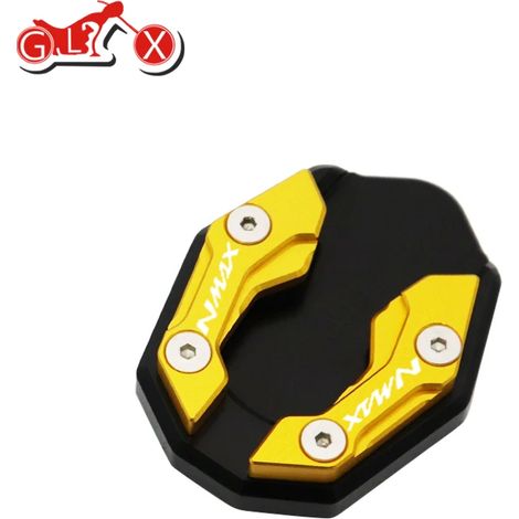 Accessoires moto (dorés) compatibles avec YAMAHA NMAX155 NMAX125 N-MAX NMAX 155 125 : extension de béquille latérale, plaque de béquille, maxpower (1/4)