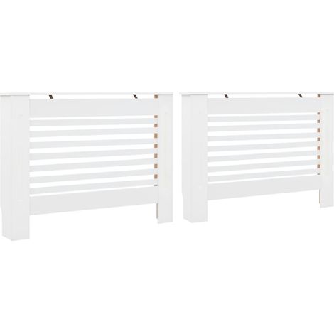 INLIFE Cache-radiateurs 2 pcs Blanc 112x19x81,5 cm MDF (1/5)