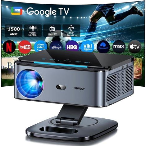 Projecteur vidéo - XIWBSY - XIWBSY - Google TV officielle - Autofocus - 1500 ANSI lumens