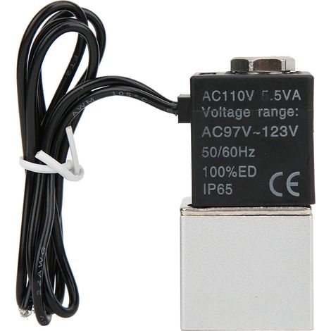 Quick Response Solenoid Valve Water Air Oil 2-Position 2-Way Aluminum Alloy Valve DC110VG1/4in (1/5)