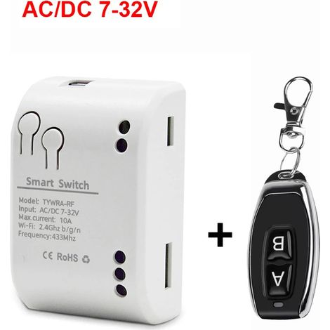 Interrupteur intelligent WiFi Tuya, module de commutation DIY avec minuterie 220 V, commande vocale RF, 2 canaux,7-32V Module 1xRF (1/5)