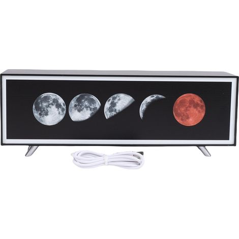 Dekorative Nachtleuchte aus ABS und PC, 3 Farben, LED, dimmbar, Nachttischlampe für Schlaf- oder Wohnzimmer, Monddesign (1/5)
