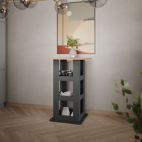 Tavolo da bar Repose, Rovere dorato/antracite, 65 x 65 cm, Vicco