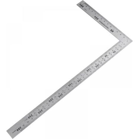 Sewing Square, Carpenter's Square Metal Carpenter's Square Stainless Steel Square Ruler 150×300mm 90 Degree Right Angle Stainless Steel Ruler for Carpenter, Engineer, Craftsman, Roofer (1/5)