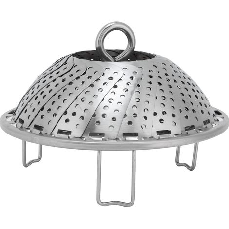 Petit support à vapeur en acier inoxydable, panier à fruits rétractable, plateau de cuisson vapeur pour cuisine.