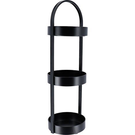 Runder metalltisch mit 3 ebenen - schwarz - Tendance