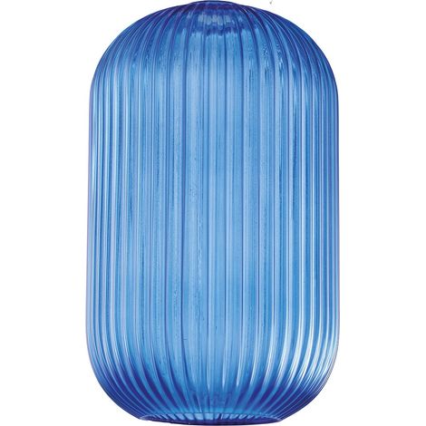 Diffusore In Vetro Azzurro Effetto Plisse'