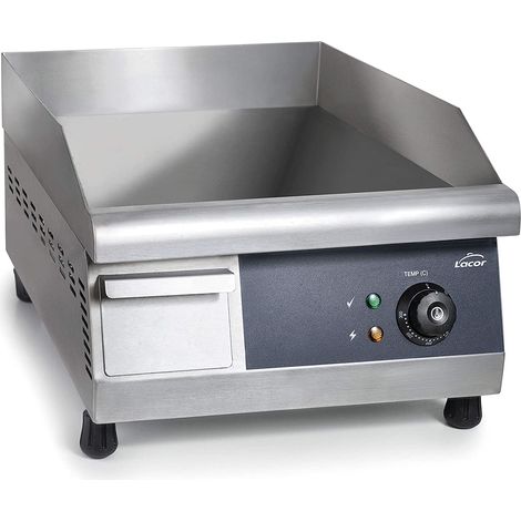 Lacor 69379 Plaque de Grillage Professionnelle 3000 W, Acier Inoxydable, 40x40 cm
