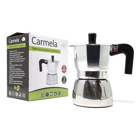 Caffettiera per induzione 3 tazze in alluminio Inox