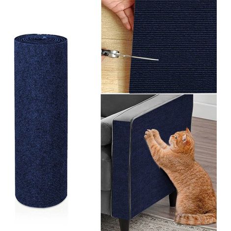 Alfombrilla rascadora para gatos, Protección antiarañazos, Para proteger sofás y sillones, Para dueños de mascotas, Gris, 40x100cm, 1 unidad (1/5)