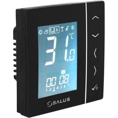 Salus VS10BRF Digitaler Funk Thermostat Gehäusefarbe schwarz 112612