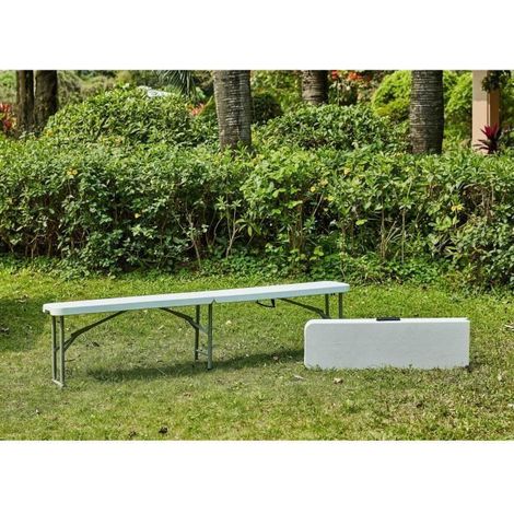 Banco plegable para mesa de recepción 180 cm (1/4)