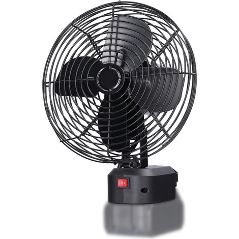 Ventilador portátil para exteriores, ideal para acampar, hacer picnics y pescar. Es inalámbrico, de metal, con batería de litio y velocidad regulable.