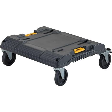 Severin – Support à roulettes TSTAK DEWALT – 4 roues pivotantes 360° – Capacité de charge 100 kg – Pour transport d'outils sur chantier