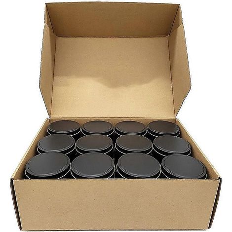 Boîtes à bougies, lot de 24, contenants métalliques de 113 g (4 oz) pour la fabrication de bougies (1/5)