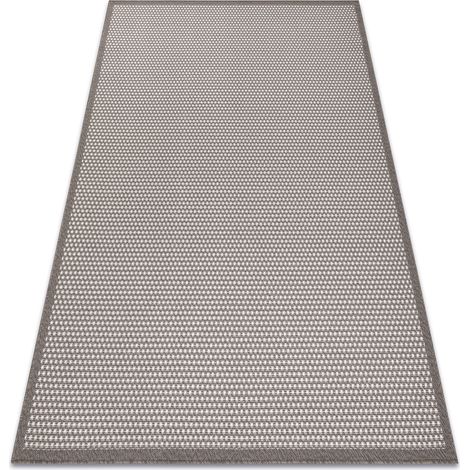 Teppich SISAL BORDERO 2907 flach gewebt taupe / creme beige 120x170 cm