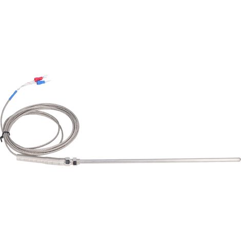 Sonde de température en acier inoxydable à thermocouple de type K, 200 mm, 3 mètres (1/5)
