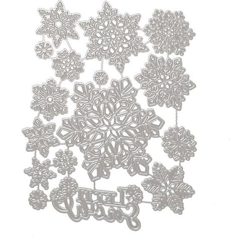 Weihnachtsschneeflocken-Stanzschablone aus Metall für DIY-Scrapbooking-Alben, Papierkarten, Prägeformen und Dekorationen