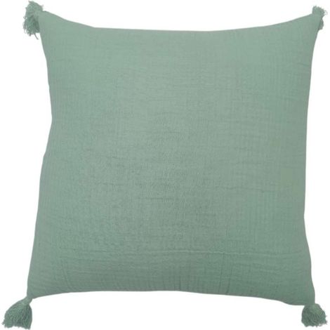 Domo Mea Cuscino Verde 45x45 cm in Cotone per Arredo Interno ed Esterno