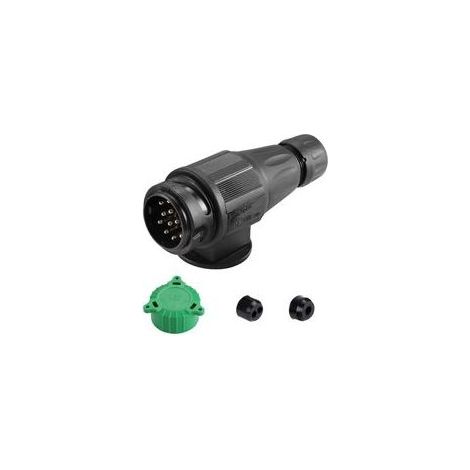13 Prise Remorque Broches Male Étanche, 12V Prise attelage 13 Broches Connecteur Prise de Remorque Male pour Porte vélos, Camion,Caravane,Fiche Remorque 13 Broches avec Cache (1/4)