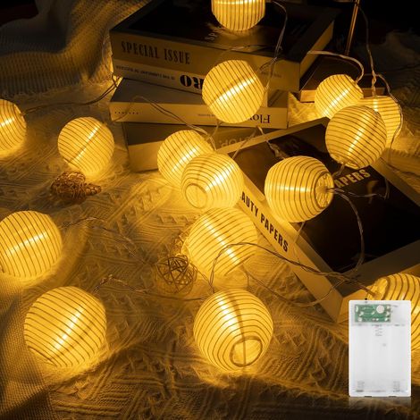 Guirlande lumineuse LED Extérieur et Intérieur, 6M Vintage Guirlande électrique avec corde de chanvre, 20 ampoules LED 8 modes Déco pour jardins Fête Balcon Chambre (1/5)