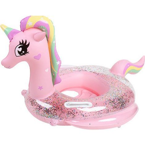 Aufblasbarer Einhorn-Babyschwimmer mit Griffen, für Kinder von 1 bis 6 Jahren (1/5)