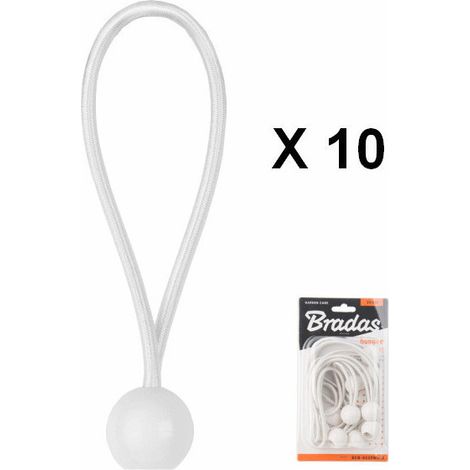 Tendeur a boule blanc 20cm pour bâche et toile (blister de 10pieces) (1/2)