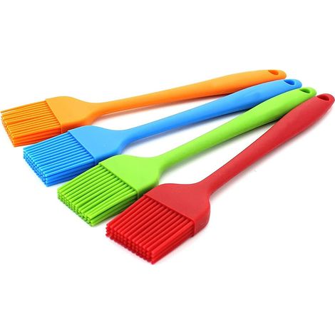 Brush À Pâtisserie - Brosse En Silicone Résistant À La Chaleur - Pour Glacer Gâteaux Marinades Et Sauce Viande - Lot De 4 (1/5)