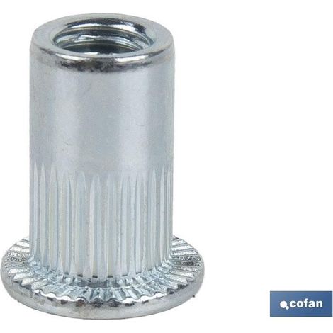 Pack de 1000 écrous à riveter larges en acier M4 (1/4)