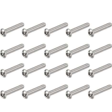 M5x25mm Torx Sécurité Machine Vis 20Pcs Vis à Tête Cylindrique Intérieur Colonne 304 Acier Inoxydable Attaches Boulons (1/5)