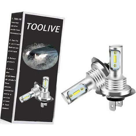 2X H7 LED 6000K Super Blanc 110W 8000LM Kit Antibrouillard Kit Ampoules Feux de Croisement-toolive (1/4)