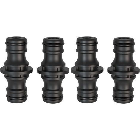 4 pièces 1/2" raccord tuyau d'arrosage - Pièce de raccordement pour une connexion sûre des tuyaux, Couplage, connexion de deux tuyaux pour la prolongation (1/4)