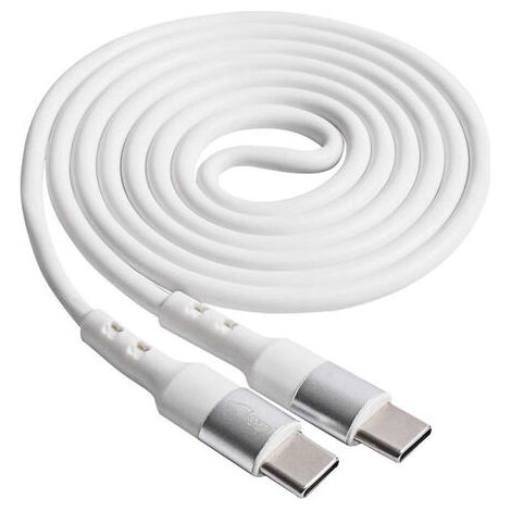 Cable USB-C Akyga AK-USB-40 de 60 W, 3 A, PD QC, blanco, 1 m (1/2)