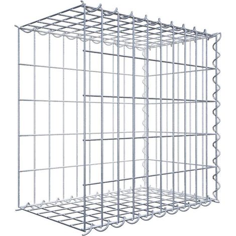 Gabiondeco - Gabion - Element de prolongation en longueur 50 cm x 50 cm x 30 cm (L x H x P). maille 5 x 10 cm. Spirale. Avert.: il manque une grille - Made in Germany (1/4)