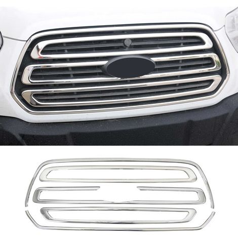Moulure de Grille de Calandre Compatible avec Ford Transit 2013-2019, Garniture Baguette de Calandre en Acier Inoxydable Argent (1/5)