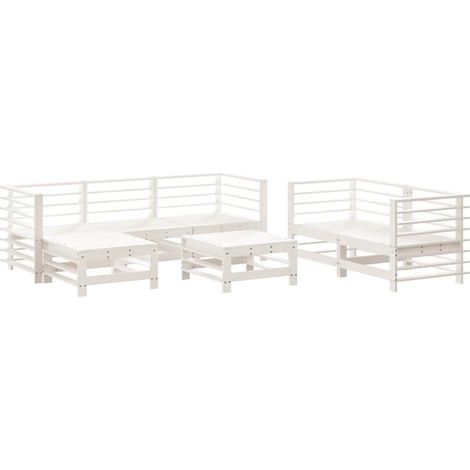 Maison Exclusive - Juego de muebles de jardín 7 pzas madera maciz (1/5)