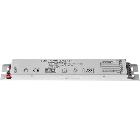 Lampada interlusa balasto 2x18w metallo 26 cm 31 cm