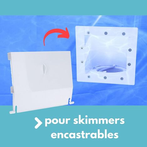 Válvula de skimmer estándar de 145 x 120 mm, válvula de repuesto blanca, pieza de recambio para piscinas elevadas y skimmers integrados. (1/4)