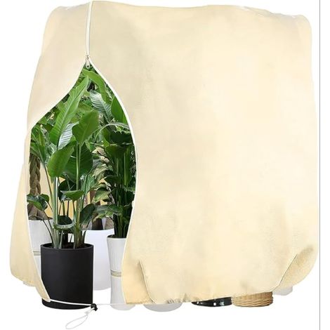 Voile Hivernage 250 X 360 cm Voile Hivernage Plante Exterieur 80 g/m² Respirante Fermeture éclair Cordon Housse Hivernage Plante Exterieur Palmiers (1/5)