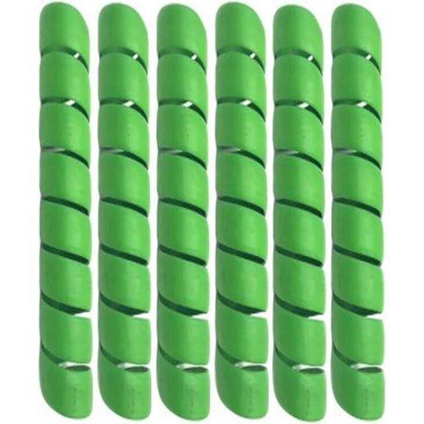Green tree trunk protectors, 5 cm x 40 cm, pack of 6, made of plastic, resistant to insects, squirrels and rats. (1/5)