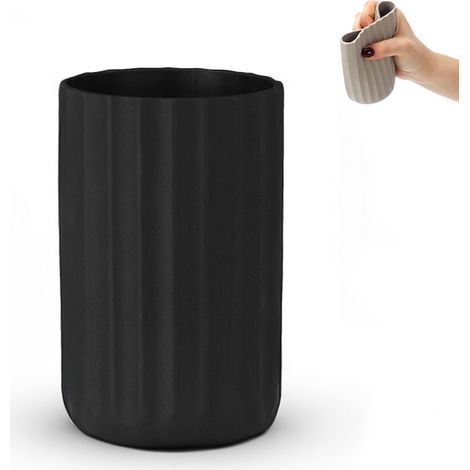 Portaspazzolino nero in gomma termoplastica - Gummy