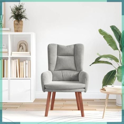 42001803 fauteuil Gris clair 63 x 67 x 94 cm Velours (1/5)