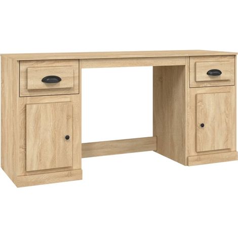 Maison Exclusive - Schreibtisch mit Stauraum Sonoma-Eiche Holzwer
