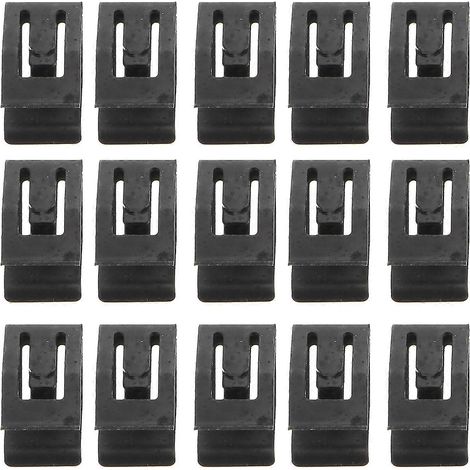 50 clips de fixation métalliques universels pour tableau de bord automobile-1.7X1cm-Black (1/2)