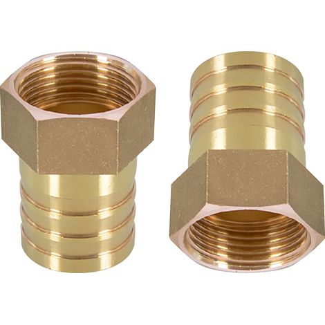 2 pièces adaptateurs raccord à barbillon cuivre pour tuyau filetage femelle NPT 1 pouce 32 mm jardin (1/3)