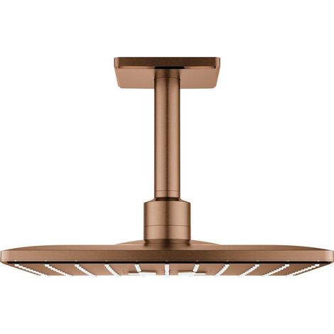 Grohe Rainshower SmartActive 310 Cube Rainshower 310 SmartActive Cube Conjunto de ducha de techo con brazo 142 mm, 2 chorros Bronze, 26481DL0