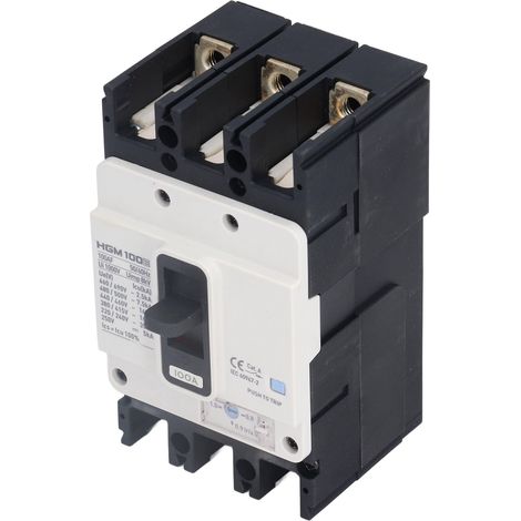 Disjoncteur tripolaire BMC en plastique thermodurcissable et boîtier moulé en cuivre HGM 100E 100A (1/5)