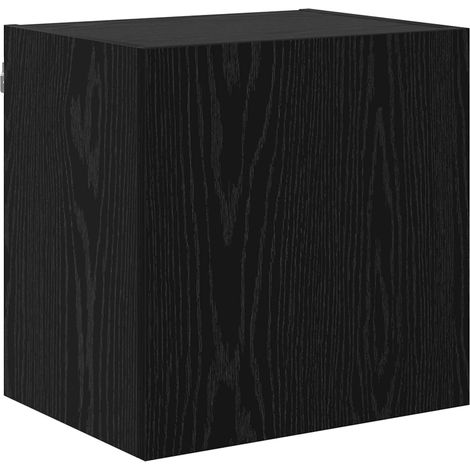 Maison Exclusive - Mobile TV da parete Rovere Nero 40,5x30x40cm Legno multistrato
