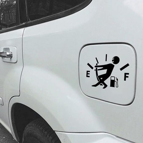 Adesivi divertenti per cruscotto, 5 pezzi, neri, compatibili con serbatoi pieni/vuoti, auto, camion, moto e SUV (1/4)